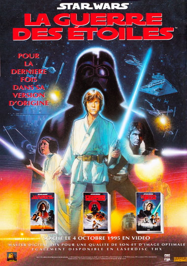 Publicité Star Wars La guerre des étoiles version d'origine en VHS, Mad Movie numéro 97 de septembre 1995